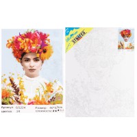 Набір для розпису по номерах Дівчина у віночку, Strateg, 40x50 см, GS224