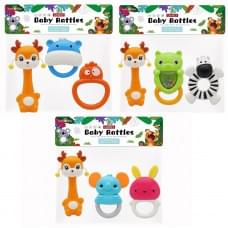 Брязкальце набір 3шт, тварини, від 10см до 15см, 3 види, у п/е 17-22-5см /84/