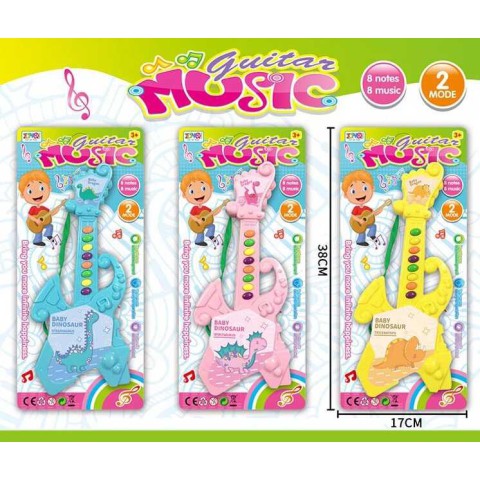 Гітара дитяча Динозавр, 1011B, 38 см, з музичними ефектами (В асортименті)