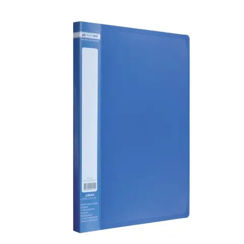 Папка А4 з боковим притиском Jobmax, синій