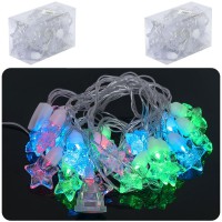 Гірлянда електрична Лампочка-Зірка кольорова, 20 шт, 5 м