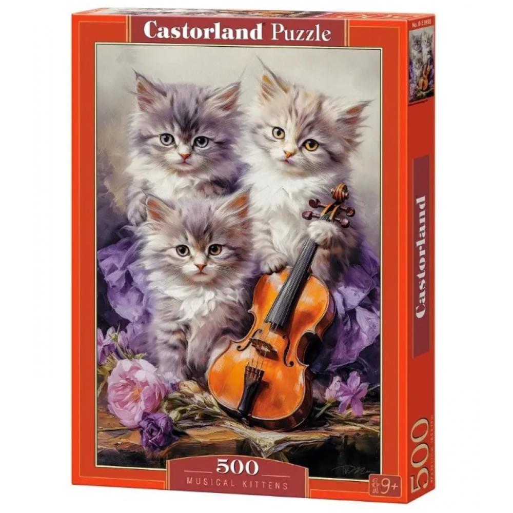 Пазл Castorland "Музичні кошенята" 500 елементів, 47x33см B-53988