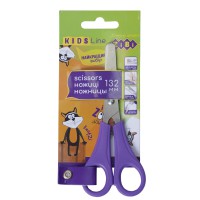 Ножиці дитячі, 132 мм, для шульги, фіолетовий