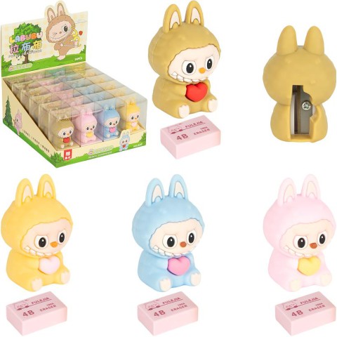 Точилка Монстрик з гумкою інший дизайн NO-830