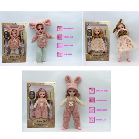Лялька, 29 см, шарнірна, музика, світло (В асортименті)