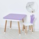 Стіл зі стільчиком, корона, ящик, бузково-білий, 06-025V-BOX