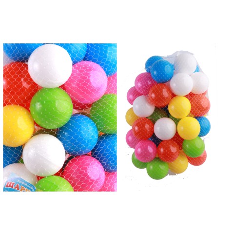 Кульки великі м’які, 80 мм, 50 шт. в сітці, МЗ, 12023