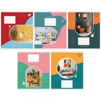 Зошити учнівські 48 аркушів клітинка Yes Your interior, 10 шт. в упаковці