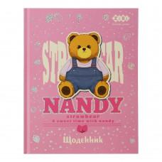 Щоденник шкільний BEAR TOY, A5+, 40 арк., інтегральна обкл., мат. ламінація +виб. УФ-лак, тисн.фольгою, KIDS Line