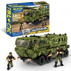 Конструктор АРМІЯ КрАЗ "УРАГАН", 536дет.,кор. 37*25,5*6см PL-921-388