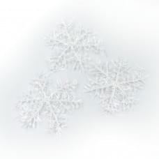 Ялинкова прикраса "Сніжинка" 3шт.d8см, ОРР/етик. ціна за 4 шт. //