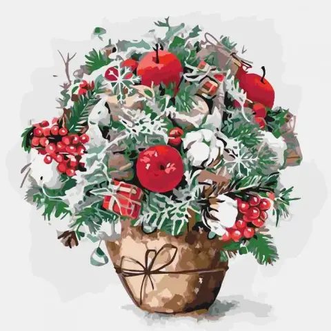 Набір для розпису по номерах ТМ Ідейка Яблучний присмак, 40x40 см, КНО3026