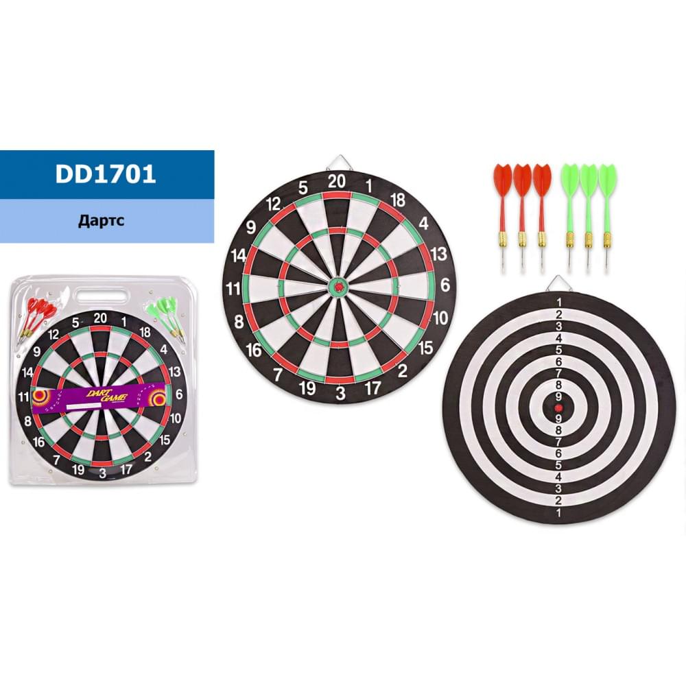 Дартс с дротиками 17'', в слюде 43*1,2см DD1701
