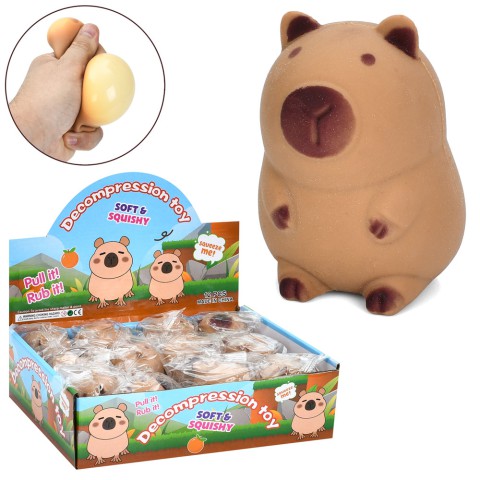 Іграшка капібара, 8 см, антистрес, борошно, MS4745