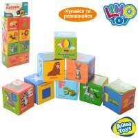 Кубики для купання, 8 шт., 7 см, букви, слова, цифри, в кульку, 16x37x7 см