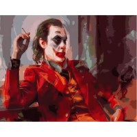 Набір для розпису по номерах Погляд джокера, Strateg, 40x50 см, GS357