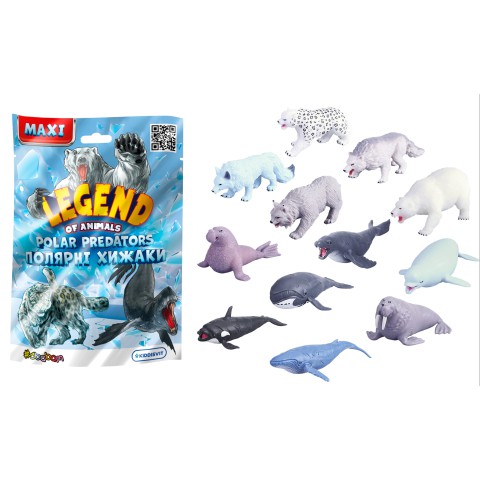 Стретч-іграшка в вигляді тварини серії LEGEND OF ANIMALS МАКСИ – ПОЛЯРНІ ХИЩНИКИ (В асортименті, у дисплеї)