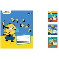 Зошити учнівські 12 аркушів клітинка. YES Minions2, 25 шт. в упаковці