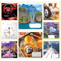 Зошити учнівські 60 аркушів лінія Тверда Мікс 60ЛВ1, 10 шт. в упаковці