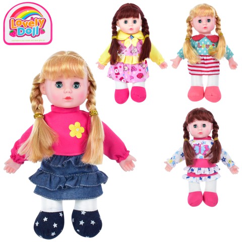 Лялька м’яконабивна, 28 см, музика, на батарейках (В асортименті) LY3001-2-3-4