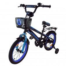 Велосипед дитячий 2-х коліс.14'' Like2bike Dark Rider, чорно-синій, рама сталь, з дзвінком, руч.гальмо, збірка 75% /1/