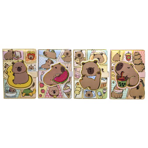 Блокнот на магніті Капібара, А5, 96 аркушів, клітинка/лінійка (В асортименті)