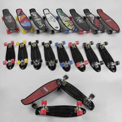 Скейт пенні борд Best Board, PU колеса, що світяться, діаметр 6 см, S-00635 (В асортименті)