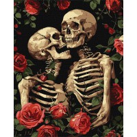 Картина за номерами Закохані скелети Ideyka 40×50 см КНО5180