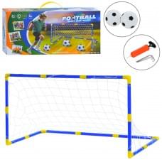 Футбольні ворота 120-56-в62см, сітка, м'яч 2шт, насос, в кор-ці, 40-19,5-7,5см /12/