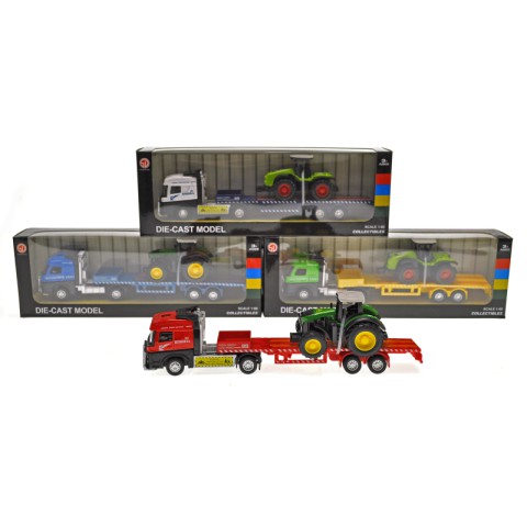 Автовоз інерційний металевий з трактором (в асортименті) 058C5