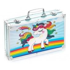 Набір для малювання 145 передів Единоріг у алюмінієвій валізі 34*24*9см 145-A-P Набір для малювання 145 передів Единоріг у алюмінієвій валізі 34*24*9см 145-A-P