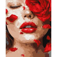 Набір для розпису по номерах Пелюстки троянди, 40x50 см, КНО8468