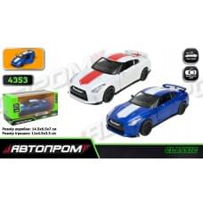 Машина мет. АВТОПРОМ 2 кольори 1:42 Nissan GT-R (R35),відкр..двері, кор. 14,5*6,5*7см /96-2/