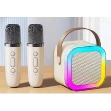 Караоке bluetooth, 2 мікрофони, type-c, TF-картка, зміна голосу, регуляція гучності, в кор. /40/
