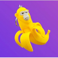 3D Шимпанзіні Бананіні, брелок, 8 см