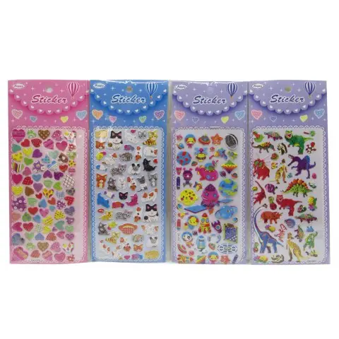 Наліпка об’ємна із золотим обведенням + розмальовка 24×10 см (в асортименті) ST-3024-1