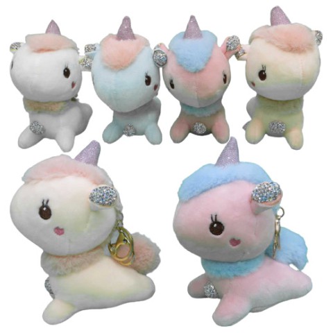 Брелок-м’яка іграшка Єдиноріг зі стразами 15 см 952-2-Н (В асортименті)