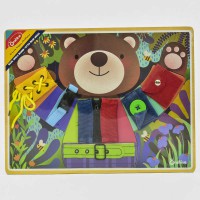 Бізіборд дерев’яний Мішка, 40x30 см, C37155