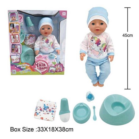 Пупс інтерактивний, BL242L, 45 см, з аксесуарами, п’є з пляшечки, ходить на горщик