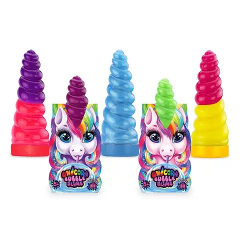 В’язка маса Unicorn Bubble Slime, рідкий лізун (українською), Danko Toys