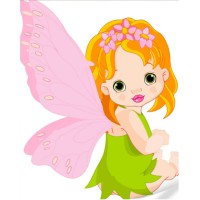 Набір для розпису по номерах Маленька фея, Strateg, 30x40 см, SS6683