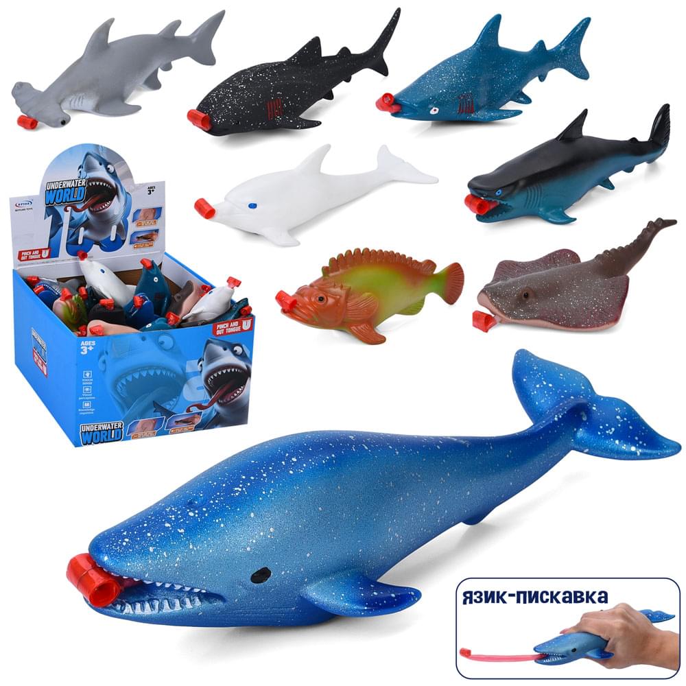 Фігурка морський мешканець, від 22см, рухливий язик, язик-пискавка, (8видів) /6/96/16шт в кор. 25-18-25см