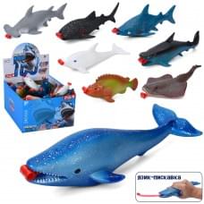 Фігурка морський мешканець, від 22см, рухливий язик, язик-пискавка, (8видів) /6/96/16шт в кор. 25-18-25см
