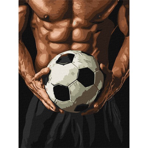Набір для розпису по номерах Торс футболіста, Ideyka, 30x40 см, КНО8627