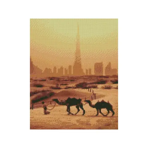 Набір для творчості алмазна картина Еміратська пустеля Strateg KB068, 30x40 см