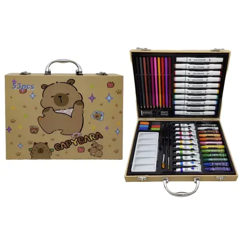 Набір для малювання Капібара у валізі, 29x23x5 см, 53 предмети, 53-1