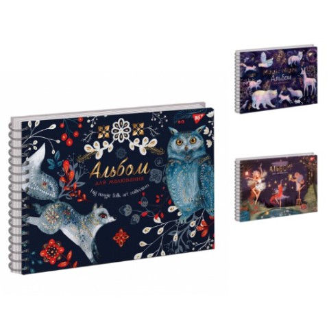 Альбом для малювання YES Magic Night А4, 30 аркушів, 100 г/м², на спіралі, фольга золото