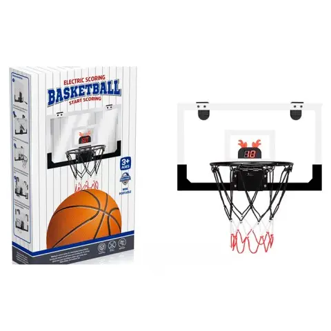 Набір для баскетболу, кільце з сіткою, щит з електронним табло, м’яч, насос MR1407