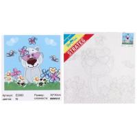 Набір для розпису по номерах Рожеві окуляри, Strateg, 30x30 см, ES083