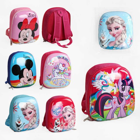 Рюкзак з принтом, пластиковий корпус, 30x25x6 см, C60561 (В асортименті)